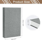 uxcell Decorative Books, 10.6 x 6.7 Linen Fake Books for Decoration Faux Decor Book for Modern Aesthetic Home Office Coffee Table Shelf Desktop Display, Dark Grey