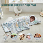 Toddler Nap Mat with Removable Pillow,Ultra Soft Slumber Bags for Girls,Kids Sleeping Bags with Roll Up Design, Perfect for Preschool,Daycare,Kindergarten
