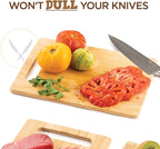 Bamboo Cutting Board, Wooden Kitchen Chopping Board for Food Prep, Chopping, Carving Meat, Fruits Vegetables, 12.5" x 9"