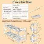 Under Sink Organizer and Storage 16.5"-30.7" Expandable Length, Adjustable Height Max 16.7" Under Sink Shelf 2 Tier with Removable ABS Panels Metal Frame for Bathroom Kitchen Pantry Cabitnet Pot Pan