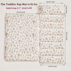 Toddler Nap Mat with Removable Pillow,Ultra Soft Slumber Bags for Girls,Kids Sleeping Bags with Roll Up Design, Perfect for Preschool,Daycare,Kindergarten