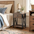 VECELO Nightstands Set of 2, Modern Bedside End Tables, Night Stands
