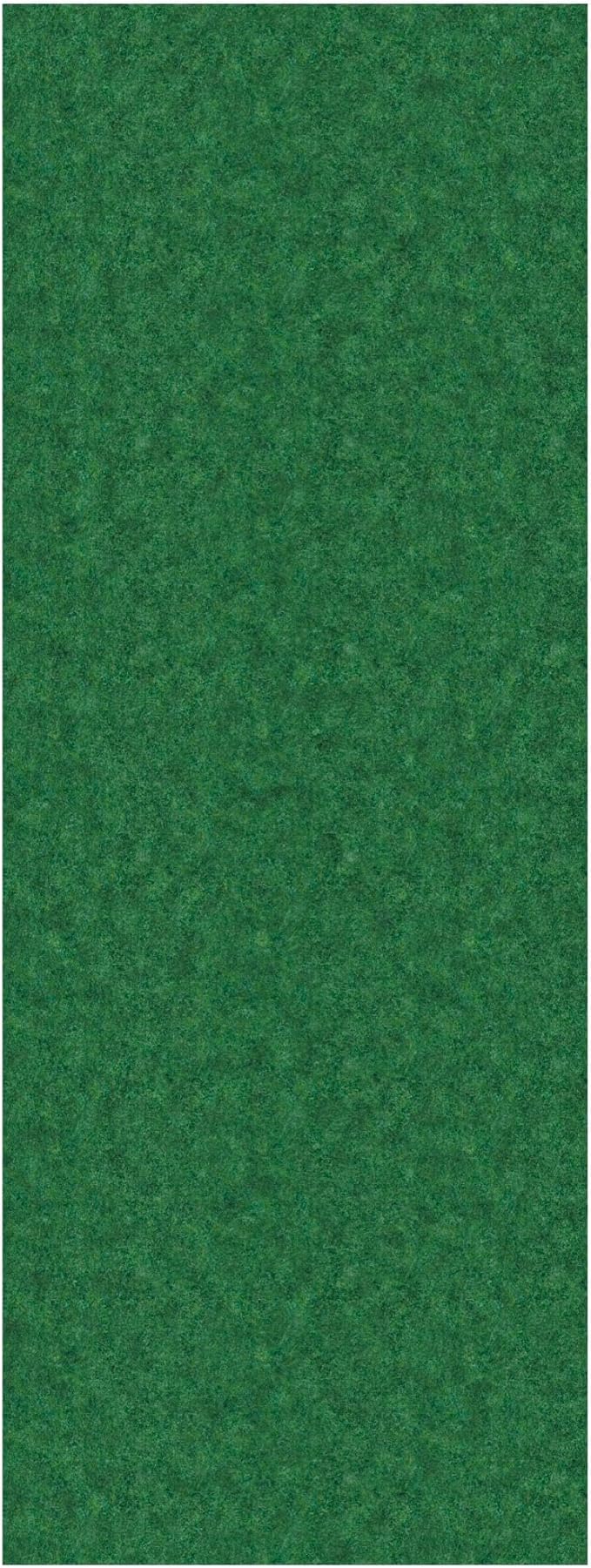 Ottomanson 2'7" x 53' Hallway Runner with Scraper Pile - Extra Durable Non-Slip Rug Mat for Indoor & Outdoor Use - Ideal for Kitchen, Entryway & Garage - High-Traffic Carpet, Green
