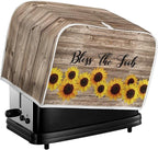 Sunflower 2 Slice Toaster Cover, Dustproof Bread Maker Oven Cover, Small Kitchen Appliance Protector, Anti-Fingerprints Kitchen Bread Machine Protection