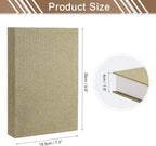 uxcell Decorative Books, 9.8 x 7.3 Linen Fake Books for Decoration Faux Decor Book for Modern Aesthetic Home Office Coffee Table Shelf Desktop Display, Light Brown