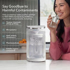 AquaTru Carafe Countertop Water Purifier | Compact 4-Stage Reverse Osmosis System with Glass Carafe Removes 84 Contaminants Including Forever Chemicals, Lead & Fluoride | No Plumbing