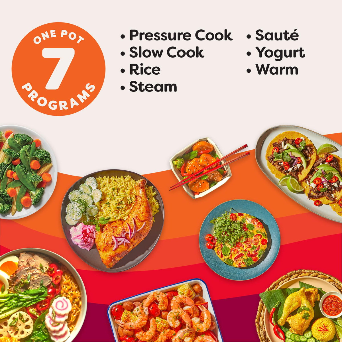 Instant Pot Rio Wide 7.5 Qt 7-in-1 Electric Pressure Cooker, WhisperQuiet