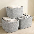 3 Pack Woven Rope Storage Baskets for Organizing,13.5"×11"×9.5"Storage Bins for Shelves,Perfect for Toys,Books,Towels,Clothes,Empty Gift Baskets for Nursery,Living Room&Bedroom(Mix Grey)