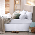 Utopia Bedding King Bed Skirt - Soft Quadruple Pleated Ruffle - Easy Fit with 16 Inch Tailored Drop - Hotel Quality, Shrinkage and Fade Resistant (King, White)