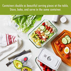 ZWILLING Fresh & Save 2-Piece Small Glass Vacuum Sealer Food Storage Containers with Airtight Lids