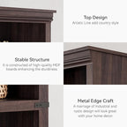 GarveeHome 5 Tier Farmhouse Bookcase, 67.4" Tall Book Shelf