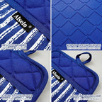 Alselo Silicone Pot Holders Set of 3 Heat Resistant & Non Slip Potholders, Professional Oven Hot Pads with Pockets Mitts for Kitchen Cooking Baking Barbecue (Cobait Blue, 3)