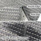 Braided Bath Mat,Boho Small Bathroom Rugs Non Slip Washable Super Absorbent Quick Dry Farmhouse Bathroom,Bedroom Decor,17"x24"Grey