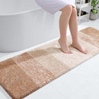 OLANLY Bathroom Runner Rugs 59x17, Extra Soft Absorbent Microfiber Bath Rugs, Rubber Backing, Quick Dry, Machine Washable Bath Mats for Bathroom Floor, Tub and Shower, Home Decor Accessories, Beige
