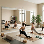 Home Gym Mirror, 40" x 80" - 3PCS, Large Full Length Mirror Wall Mounted for Yoga, Frameless Tempered Glass for Home Gym, Dance Studio, Living Room, Bathroom