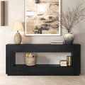 Epecoya 78 Inch Extra Long Console Table, 2-Tier Wood Entryway Table