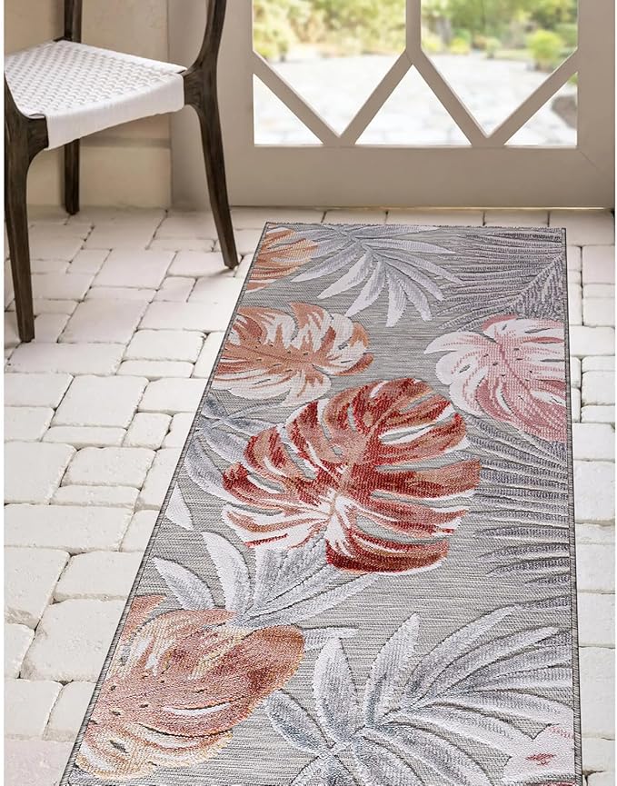 CAMILSON Runner Outdoor Rugs Oriental Retro Traditional Floral Medallion Area Rug 2x10 Non-Shedding Stain Resistant Indoor Carpet for Bathroom Hallway Kitchen Office (2 x 10 / Multi Color)