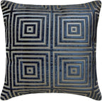 The HomeCentric Blue Bed Runner for King/Queen/Twin Velvet Decorative Bed Scarf 53"x18" Bed Runner Without Pillow Cover, Geometric Bed Scarf Bedroom Décor Accent - Sapphire Mirage