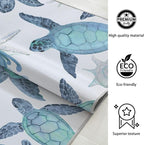 Tritard Coastal Sea Turtles Hallway Runner Rug 2x6 Beach Themed Starfish Area Rug Runner Non-Slip Washable Entryway Doormat Indoor Entrance Carpet for Kitchen Bathroom Laundry Bedroom Living Room