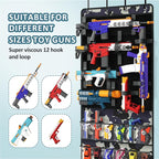 Over The Door Organizer for Toy Guns, Toy Storage, Toys Organizer with Pockets, Hook&Loop Straps for Foam Blasters, Darts, Goggles, Hanging Toys Gun Storage for Kid Rooms, Play rooms, Camouflage