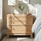 Merax 27.3 Inch Solid Wood Nightstand, Mid Century Modern Night Stand