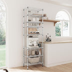 IZEUK 8 Tier Adjustable Metal Storage Shelving Unit, Heavy Duty Standing Rack Organizer for Kitchen, Pantry, Laundry Room, Garage or Basement, 2000 lbs Capacity, 23.6 W x 13.8 D x 79.5 H, Chrome