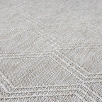 LUXE WEAVERS Modern Farmhouse Beige 9x12 Washable Area Rug, Anti-Slip Diamond Pattern Carpet