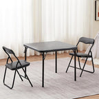 VECELO 24'' Kids Folding Activity Card Table, with Ultra Soft Padded Tabletop, 1 Piece, Solid Black