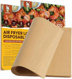 Katbite Air Fryer Disposable Paper Liners 200 Pcs, 9x11 Inch, Oil Resistant & Easy Clean, Non-stick Rectangular Paper Sheets Basket Liner for Toaster Oven Xl Air Fryer