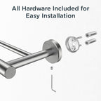FORIOUS Double Towel Bar, 24 Inch Double Towel Racks for Bathroom, Heavy Duty SUS304 Stainless Steel Towel Bar Brushed Nickel, Includes Wall Mounting Hardware, Brushed Nickel
