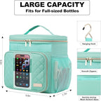Portable Shower Caddy College Dorm Essentials(Full Size Bottle Compatible), Toiletry Bag for Women Men, Hanging Makeup Organizer Bag for Travel,Gym & Camping, Mint Green