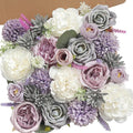 Serra Flora 18Heads Multi Use Artificial Flowers Combo for DIY Centerpieces Arrangements Wedding Bridal Bouquet Table Chair Decor Candle Holder Baby Shower Cake Decor Flower Strips Home Decor