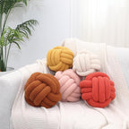 Petrella Knot Pillow Ball Round Throw Pillows Home Decor Cushion Decorative Aesthetic Throw Pillows，Lambswool Pink 11inch