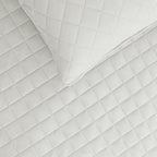 Easy-Going King Size Reversible Quilt Set with 1 Quilt and 2 Pillow Shams, Soft Bed Quilt Cover, Water Resistant Lightweight Microfiber Bedspread, Stain Resistant, Ivory/Ivory
