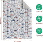 JHXHMX Car Toddler Bedding Set for Boys,4 Piece Bed-in-a-Bag Toddler Comforter Set,Soft Crib Bed Set Including Comforter,Flat Sheet,Fitted Sheet and Pillowcase-Gray
