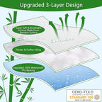 GOONIK California King Mattress Protector, Breathable Bamboo Viscose Waterproof Cal King Mattress Pad Cover with 6-18 inches Deep Pocket