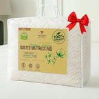 Luxury Quilted Organic Cotton Mattress Protector Full - 380 GSM Waterproof & Breathable Pad - Deep Pocket Fitted Cover - Soft & Silent Protection