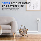 Delamu 236in Cord Hider, Single-Wire Cord Covers for Wires on Wall, Paintable Snap-on Design Wire Cover, Cable Management Kit for Corner-Mounted TVs, Easy Install Cable Raceways, W0.59 H0.4in, White