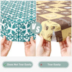 misaya Picnic Table Cover with Bench Cover, Waterproof Elastic Fitted Tablecloth for 6 Foot Tables, Rectangle Washable Polyester Tablecloths for Picnic, Camping, Outdoor (Turquoise, 30" x 72")