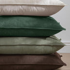 EMEMA Throw Pillow Covers Decorative Linen Pillow Covers 20x20 Inch Light Olive Green Boho Farmhouse Neutral Couch Throw Pillows for Bed Pack of 2 Accent Pillowcase Modern Sofa Cushion Livingroom Home