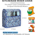 Kitchen Aid Mixer Cover,Kitchen Stand Mixer Cover Compatible With 5-8 Quart Kitchenaid Hamilton Mixers,Kitchen Aid Covers for Stand Mixer With Pockets,Kitchen Aid Mixer Assecories