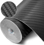 Self-Adhesive Shelf Liner Kitchen Liner, Waterproof Backed Paper Easy Peel and Stick Contact Liner Without Residue for Decor Your Desk Surface, Kitchen Countertops (Black, 23.6 x 236.2 inches)