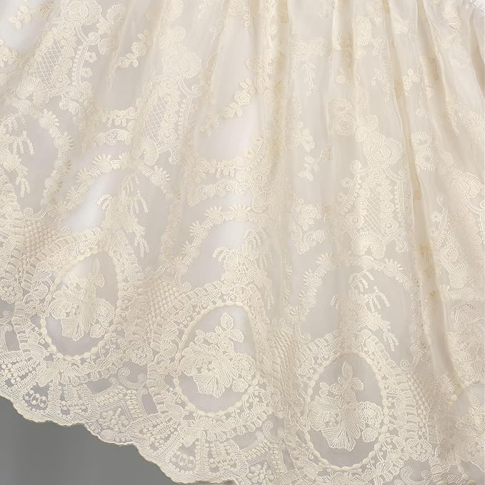 Cameo Lace Luxury Washable Polyester Bedding Set | Vintage Elegant | Pearl | Scroll Leaf Floral Cameo Quilting Embroidered | Set of Five: Cal King Bedspread, Two King Shams, Square and Round Pillows