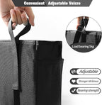 Bseash Bunk Bed Organizer, Bedside Caddy Hanging Bed Organizer Storage Bag with 4 Pockets and 2 Hooks, for College Dorm Rooms Bed, Hospital Bed, Baby Bed Rails, 600D Oxford Cloth (Black)