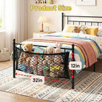 Stuffed Animal Storage Net for Kids, 2 Pack Bedside Toy Organizer Net - Neatly Store Your Stuffed Animals, Elastic Bedside Stuffed Animal Storage Net with Tether, Stretches up to 32 Inches