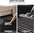 Rugshop Bohemian Stripe Stain Resistant High Traffic Living Room Kitchen Bedroom Dining Home Office Area Rug 2' x 3' Black