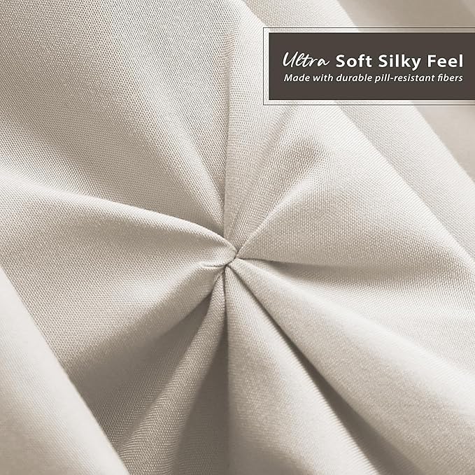 Nestl Linen Bed Skirt Twin Size, Pinch Pleat Twin Bed Skirt, 14" Inch Drop Twin Bedskirt, Hotel Quality Linen Bed Skirts, Premium Microfiber Bedskirt for Twin Bed, Linen Twin Bed Skirt