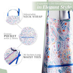 Maison d' Hermine 100% Cotton Apron for women with Pocket Kitchen Chef Apron for Men Cooking Mothers Day Gifts