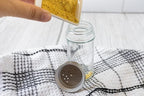 Fox Run Glass Spice Jar With Stainless Steel Shaker Lid, 4 Ounce Clear Seasoning Shaker