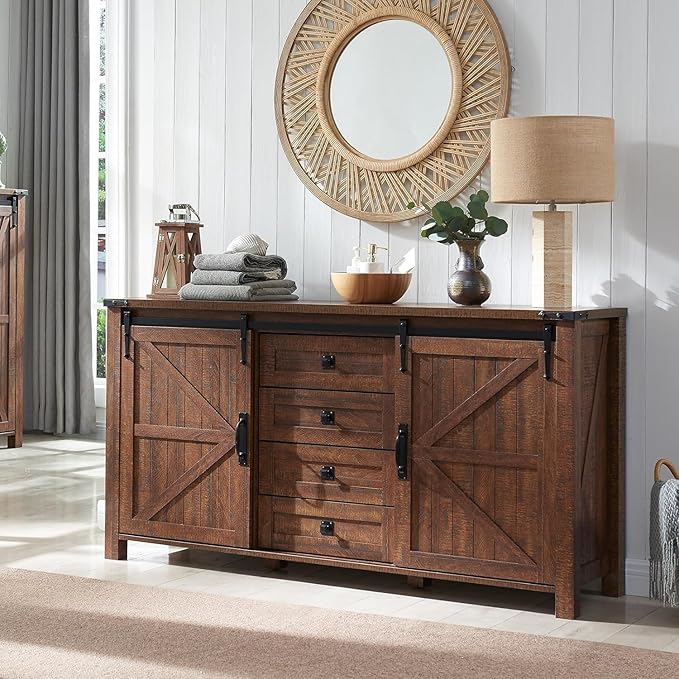 T4TREAM Farmhouse Sideboard Buffet Cabinet